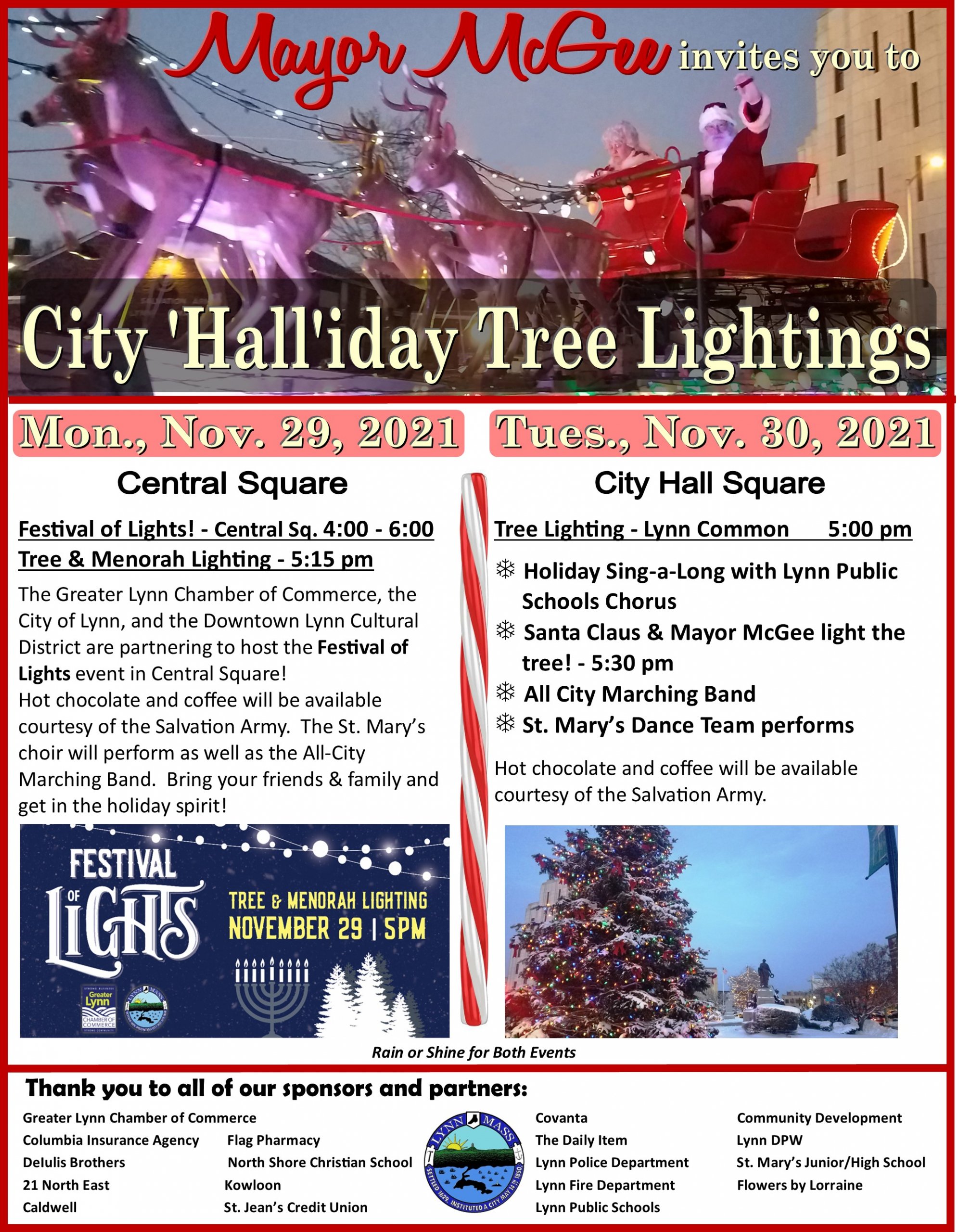 Lynn City "Hall"day Tree Lighting Greater Lynn Chamber of Commerce