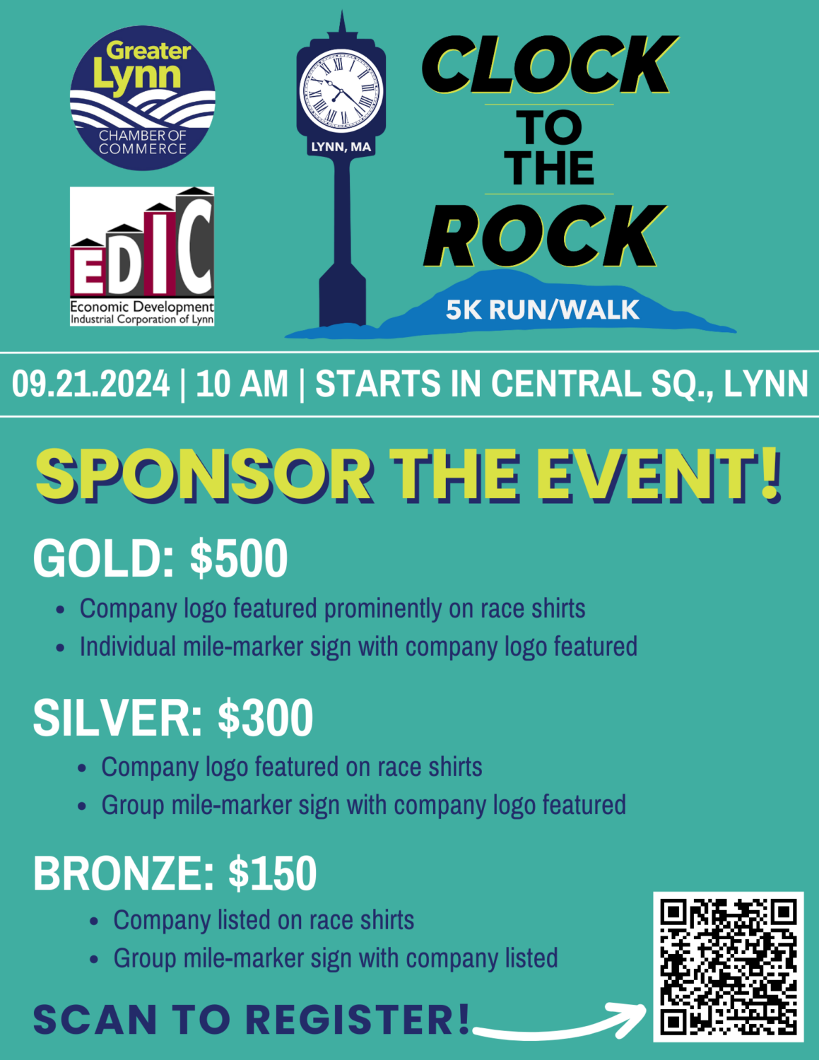 Clock to the Rock 2024 Sponsorship Greater Lynn Chamber of Commerce